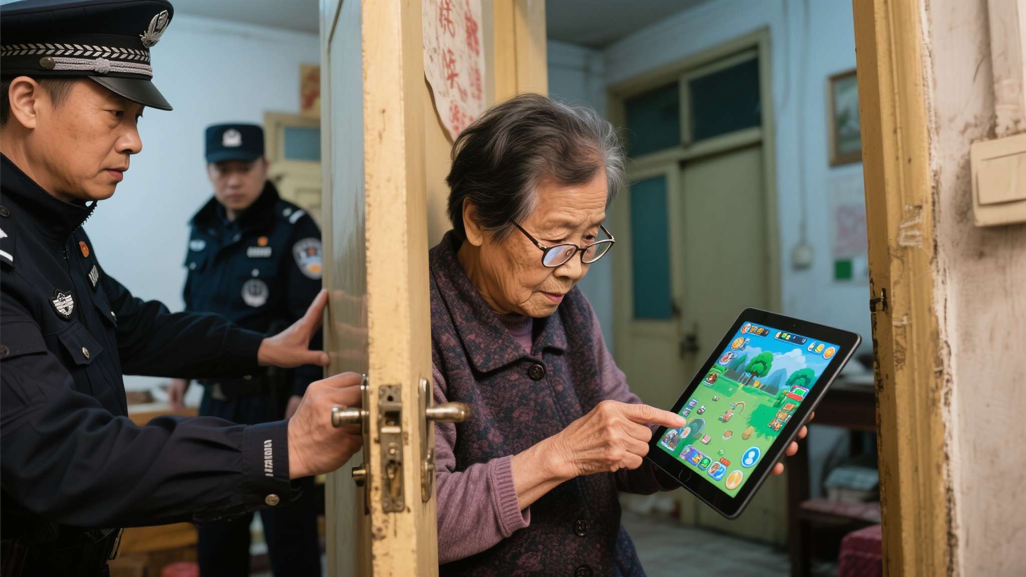 警方迅速赶到现场，经过评估后决定强制破门。推开房门的瞬间，屋内并无异味，也没有任